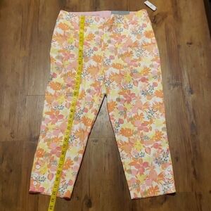 Talbots perfect crop floral capri pants NEW pastels